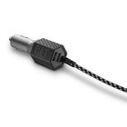 Cat 5.4amp Car Charger with Dual USB Port and 6ft Braided Nylon USB-IF Certified USB-C Cord-Quickly charges 2 tablets or 2 phones