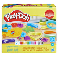 Play-Doh Numbers and Shapes-This Play-Doh playset includes 10 number stampers and 6 shape cutters so kids can practice identifying numbers and shapes or just have fun creating!