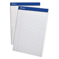 Ampad Letter-Sized Perforated Pads Wide-Rule - White - 50 Sheets-50 sheets/pad, letter size, White
