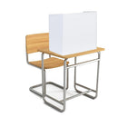 Mark Maker Coroplast Desk Partition - 23.5"H - White-Sneeze guards can be placed on students desktop to block airborne droplets
