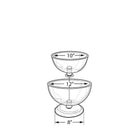 Azar Displays 2-Tier 10" & 12" Bowl Counter Display (720204)-Overall height: 16"