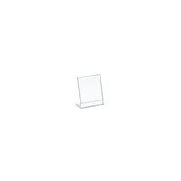 Azar Displays Vertical Slanted, L-Shape Acrylic Sign Holder, 3.5" x 5", 10 Pack (112731)-Sign holder