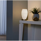 Eglo Bastista 1 In-Line Switch Table Lamp - 9" - Matte Nickel-Uses 1 x 60W max. Medium Base Bulb (Sold Separately)