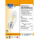 Northern Stars 4W Warmwhite LED B10 Light Bulb, 2 Pack-4W, 120V