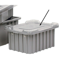 Lewis Bins+ Divider Box Container Accessories, Clear Lids, Grey/ Blue Covers Available, 6 Pack-6 per pack
