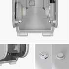Kimberly-Clark Professional ICON Coreless Standard Roll Toilet Paper Dispenser 2 Roll Vertical -Ebony Woodgrain Design Faceplate-Easy servicing with a choice of keyed or push button lock that can be positioned on either side of the dispenser.