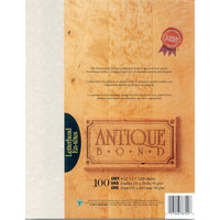 St. James Antique Bond Paper, Grey, 24lb, 8 1/2" x 11", 100 Pack-Premium quality 24 lb bond, antique parchment finish