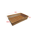FuTECH Small Wicker Basket - Light Brown - 2 Pack-14"D x 18"L