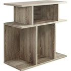 Monarch Specialties 2476 Accent Table - 24"H/Dark Taupe-Fashionable dark taupe reclaimed wood look finish