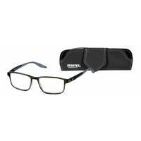 Sportex +2.00 Blue Light Reading Glasses-Unisex contemporary rectangular frame comes in blue featuring durable, lightweight, and flexible construction