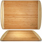 Heim Concept Organic Bamboo Large Cutting Board with End Groove-Heim Concept Quality - Ultra-strong, attractive, versatile, durable and lightweight construction made of 100% Moso bamboo. Great gift idea for weddings, housewarming, retirement, birthdays and Christmas gifts for ALL kitchen lovers