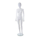 Can-Bramar  Adult Female Abstract Unbreakable Mannequin - Glass Base - Blown White (PL-F65)-Straight Arms for Easy Dressing