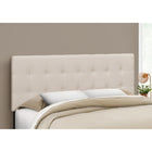 Monarch Specialties 6004Q Queen Size Headboard - Beige Linen-Product dimensions: 47.5"H x 63"L x 3"D