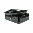 Eddie's Portable Lockable Metal Cash Box - 12" H x 9-1/2" W x 3-1/2" D - Black-Black - Metal