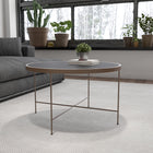 Flash Furniture - Table basse de la Collection Chelsea en verre noir avec cadre en or matte-Surface en verre trempé noir