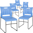 Flash Furniture HERCULES Series Sled Base Stack Chair with Air-Vent Back - Blue - 5 Pack-881 lb. Weight Capacity