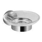 ASI Soap Dish with Glass-Clear glass holder has raised ribs to elevate soap slightly above surface to promote drying.