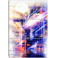 Designart Dancing in the City Street Art Canvas Artwork, (PT3609-3P)-Print