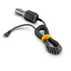 Cat 5.4amp Car Charger with USB Port and 6ft Braided Nylon USB-IF Certified USB-C Cord-Dual-ended advanced strain relief