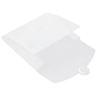 JAM Paper Plastic Portfolio with Tuck Flap Closure, 8.5 x 6.5 x 0.25, Clear Frost, 24 Pack (3788B)-Portfolio closure: Tuck flap