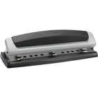 Swingline Precision Pro 2- or 3-Hole Punch, 10-Sheet Capacity, Black/Grey-Superior cutting action with patented die case pin technology