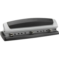 Swingline Precision Pro 2- or 3-Hole Punch, 10-Sheet Capacity, Black/Grey-Superior cutting action with patented die case pin technology