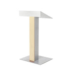 Urbann - Lutrin Y55 sans roulettes, aluminium et bois, naturel-Type de lutrin : Autoportant