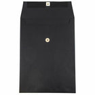JAM Paper Open End Catalog Envelopes with Button and String Closure - 9" x 12" - Black Linen - 25 Pack -Size: 9" L x 12" W