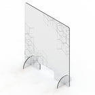 Mark Maker Acrylic Sneeze Guard - 18" x 23.75" - Design #7-Available with acrylic feet to easily stand on countertops for portability and quick installation with no tools required.