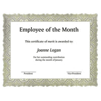 St. James Gioche Bond Certificates, Green, 24lb, 8 1/2" x 11", 100 Pack-Free downloadable templates from www.first-base.com