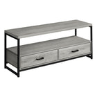 Monarch Specialties 2871 Tv Stand - 48"L/Grey/Black Metal-Up to 47" TV