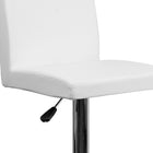 Flash Furniture Contemporary Vinyl Adjustable Height Barstools with Chrome Base - White - 2 Pack-Swivel Seat