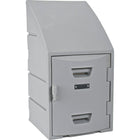 Plastic Lockers, Locker, Dimensions W" X D", 15 X 15-12" H locker (Sloped top)