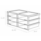 Storex Quick Stack Literature Sorter - 6 Compartments - Multicoloured-Snaps together in seconds, no tools required