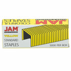 JAM Paper Colorful Staples - Standard Size - Yellow - 5000 Pack-Color: Yellow