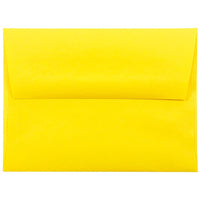 JAM Paper A2 Invitation Envelopes, 4.38 x 5.75, Brite Hue Yellow Recycled, 1000 Pack (15839B)-Yellow