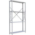 Metalware RK285 Boltless Shelving Unit, 4-Shelves, 48" x 12" x 88", Light Grey-Adjustable shelving system that provides high strength, yet economical storage capacity for your needs