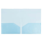 JAM PaperMD – Chemises de plastique transparentes à 2 pochettes, bleu, paquet de 12-Bleu