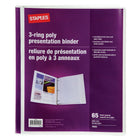 Staples® - Reliure de présentation en poly à 3 anneaux, 5/8 po, blanc-Souple et robuste  