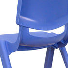 Flash Furniture Plastic Stackable School Chair with 12" Seat Height - Blue - 10 Pack-Primary colors support early childhood development