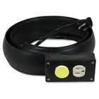 C-Line Lay-Flat Power Extension with Cord Cover, 10', Black-An extension cord and cord cover are combined into one convenient unit to save space in office and industrial environments