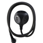 360 Electrical PowerBall32 Braided 3-Outlet 32W Charging Hub - Obsidian Black-8 ft Fusion Weave braided power cord with low-profile, 45-degree offset plug to fit anywhere