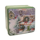 Grandma Wild's Embossed Gardeners Winter tin - 160g-Stem ginger & lemon biscuit and Chocolate chip biscuits