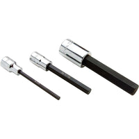 Gray Tools 1/2" X 1/2" Drive, Extra Long Hex Head, Chrome Finish Socket-Size: 1/2"