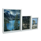 Simply Photo Frames - White - Set of 3-Display on a desk or wall