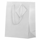 JAM Paper Glossy Gift Bags with Rope Handles - Medium - 8" x 4" x 10" - White - 100 Pack-Quantity: 100 per pack