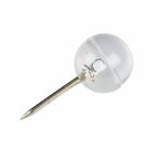 JAM Paper Colorful Push Pins - Round Head Map Thumb Tacks - Clear - 100 Pack-Used to pin important papers or pictures to Bulletin Boards, Cork Boards, Calendars, and Walls