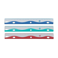 Staples Plastic Wave Ruler - 30cm-Stylish and fun wave design