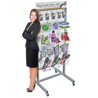 Azar Displays Clear Pegboard Display, 48" x 24" (700272-CLR)-Floor Stand
