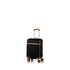 Champs Vintage 21" Hardside Carry-on Luggage - USB Port - Black-Polycarbonate Material